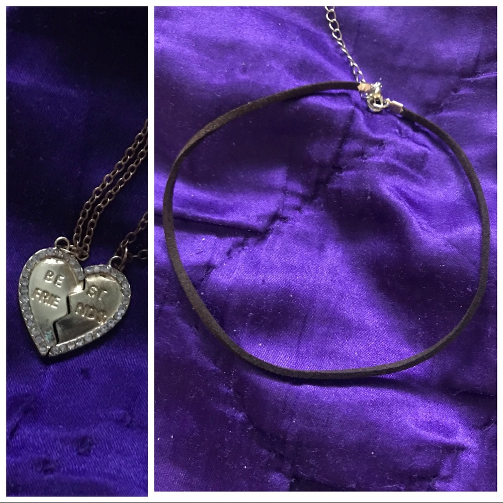 Best Friends necklace & Brown Choker